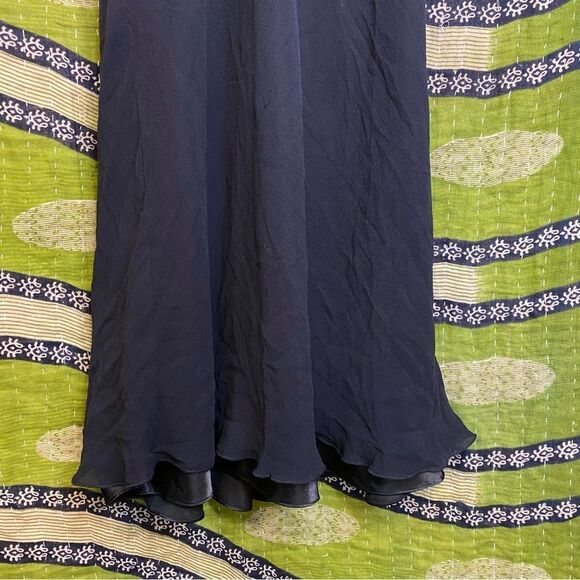 Express Black %100 Silk Halter Top Cocktail Dress Size 6 - Picture 5 of 14